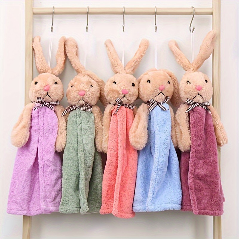 

1pc Pattern Decorative Towel Gift, Microfiber Absorbent Fingertip Towel, Easter Gift, Super Soft Daily Towel For Kitchen Bathroom, Home Supplies