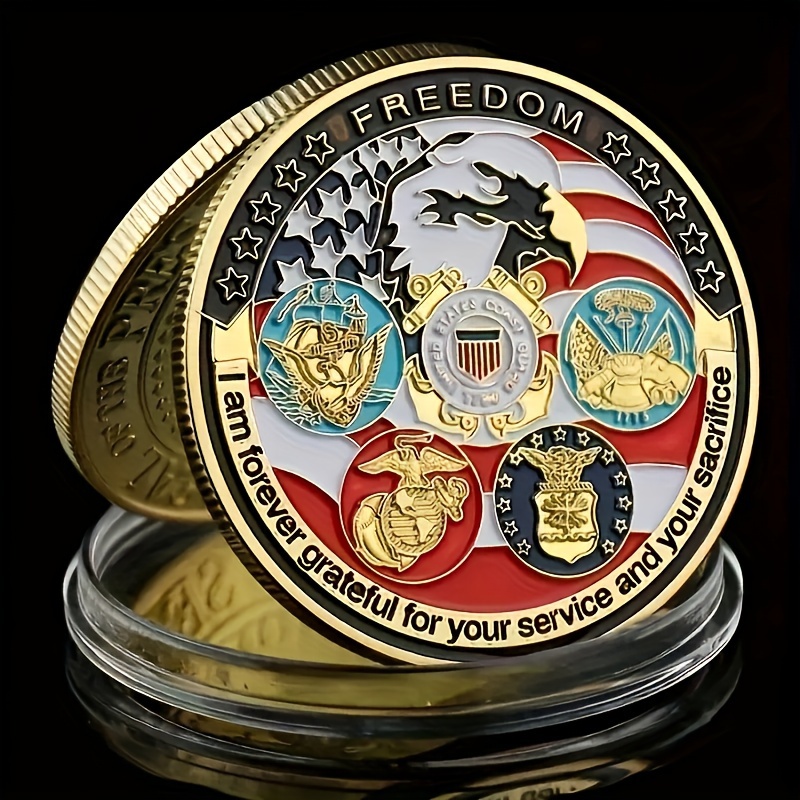 

Us Military Commemorative Set - Air, , Sea Forces - Iron Novelty Collectibles For &