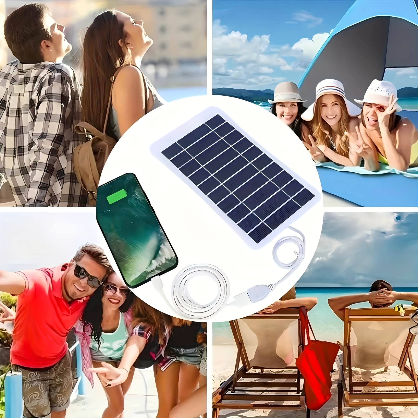 outdoor solar panel charger for mobile phones small fans small electronic devices etc portable for outdoor travel and mountaineering suitable for emergency use when   is no power but   sunlight Product details 5