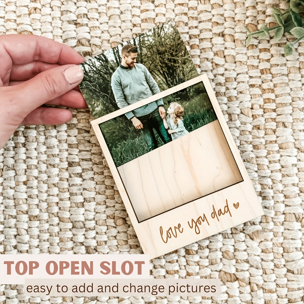 E-shop Zeitgenössischer "Dad, I Love You" Bilderrahmen | Aus Holz, Landschafts-Stil | Perfektes Geschenk zum Vatertag oder Geburtstag von Töchtern und