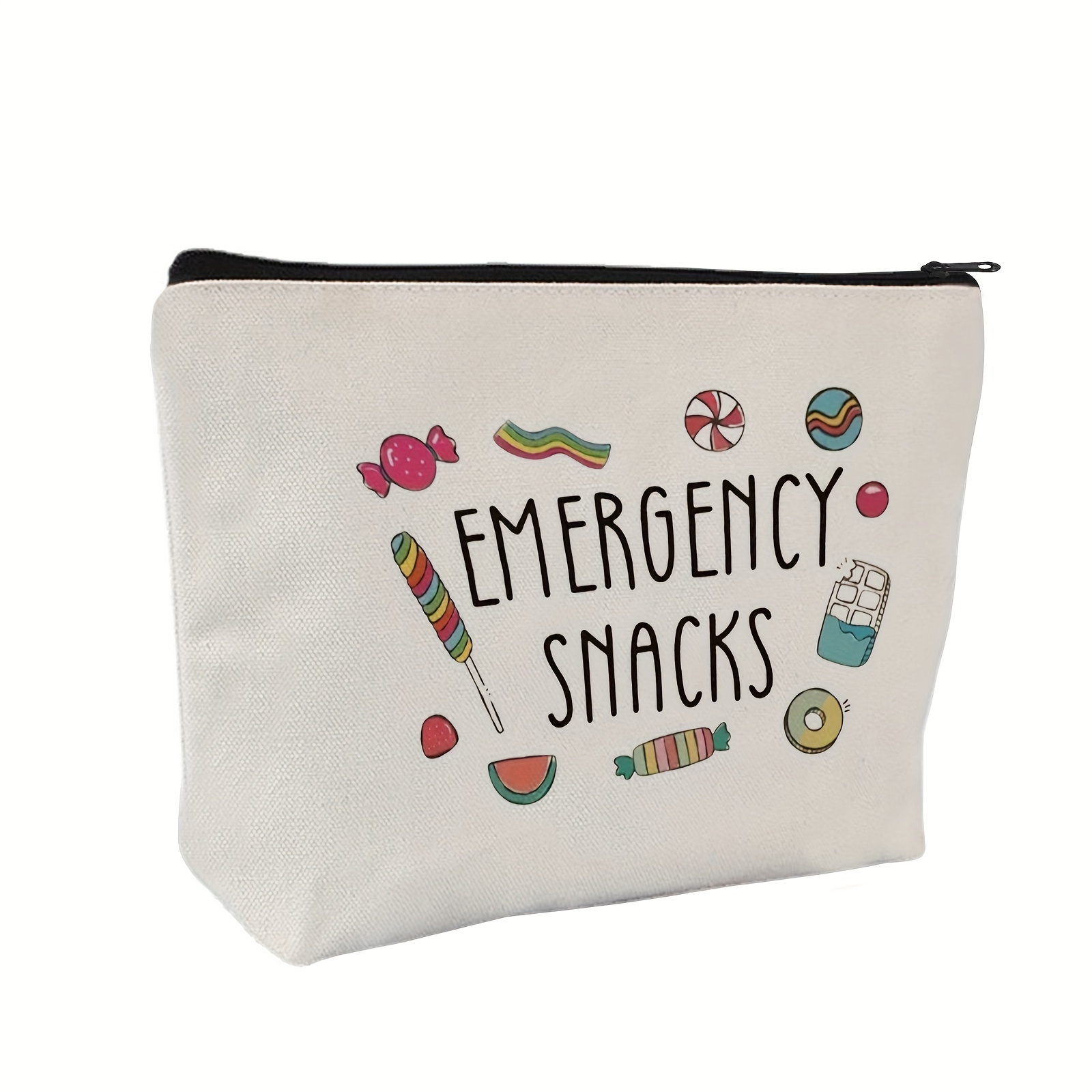 TEMU Travel-friendly Emergency Food Bag For Women: Perfect As Trip Gifts, Favors, Graduation Gifts For Her, Besties, And Bffs - Canvas Material, Non-waterproof, Low Allergenic