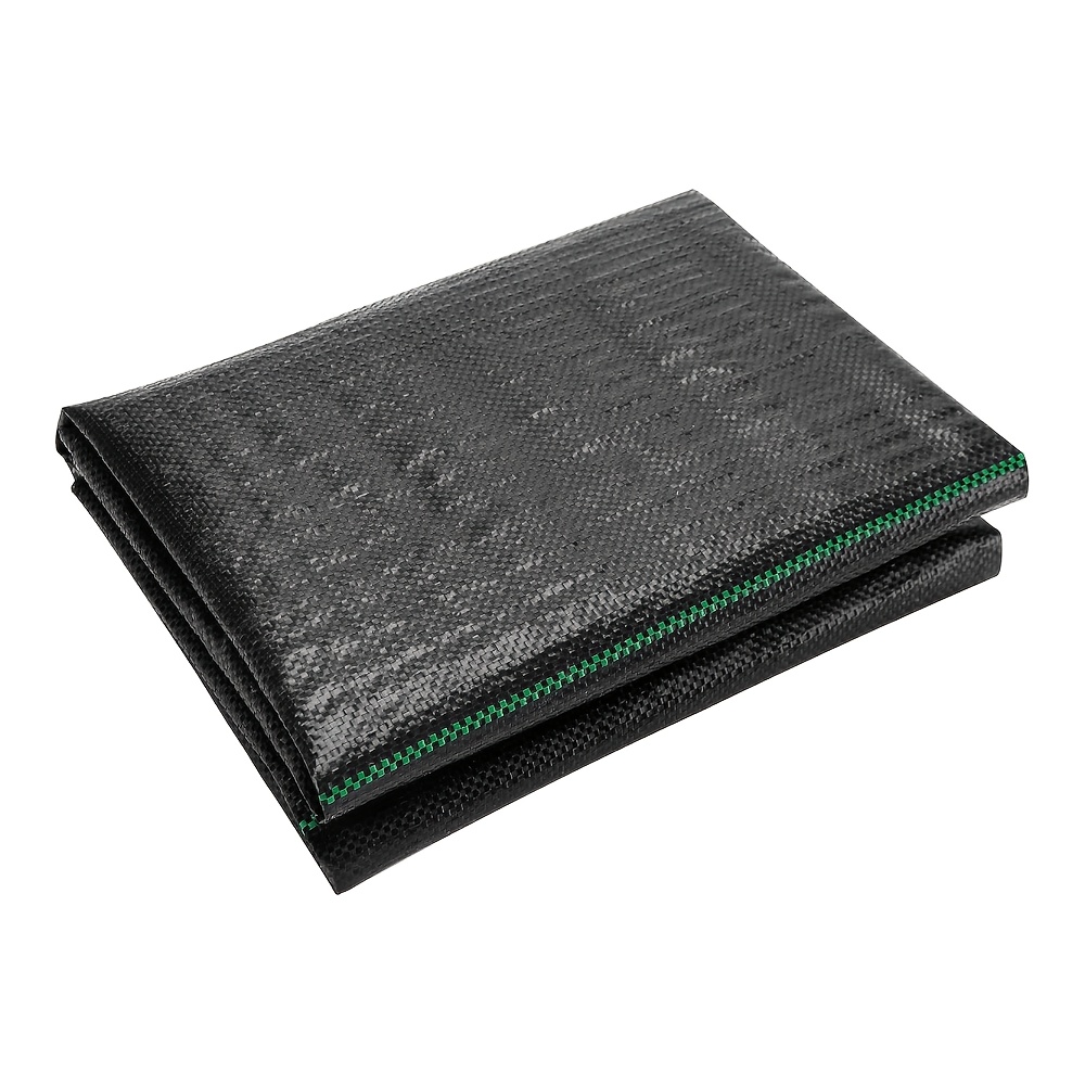 TEMU Laine de des de jardin, emballage plié, respirante et , résistante aux UV et aux déchirures, facile à couper, texture tissée noire, barrière
