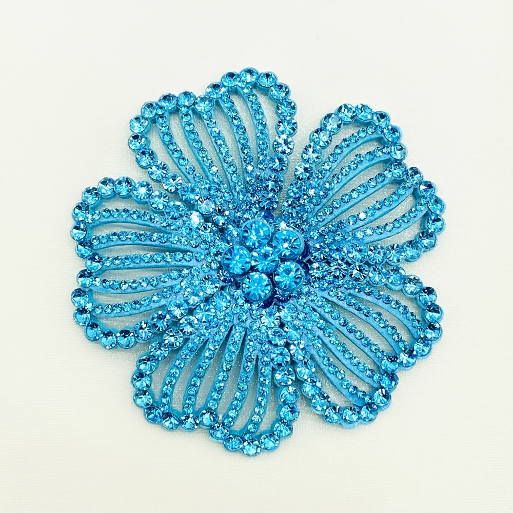 TEMU Lot d' à pétales ajourée avec strass, cousue à , pour accessoires de bricolage pour chaussures, chapeaux et sacs