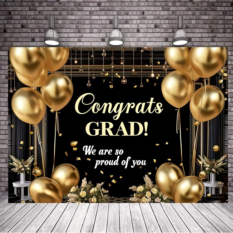 Congrats Grad Backdrop Class 2024 Congratulate Graduation Temu