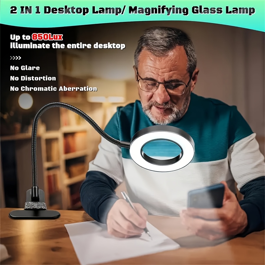 Luce Led Lampada Da Tavolo Con Lente 1pz Lampada Scrivania E A Led