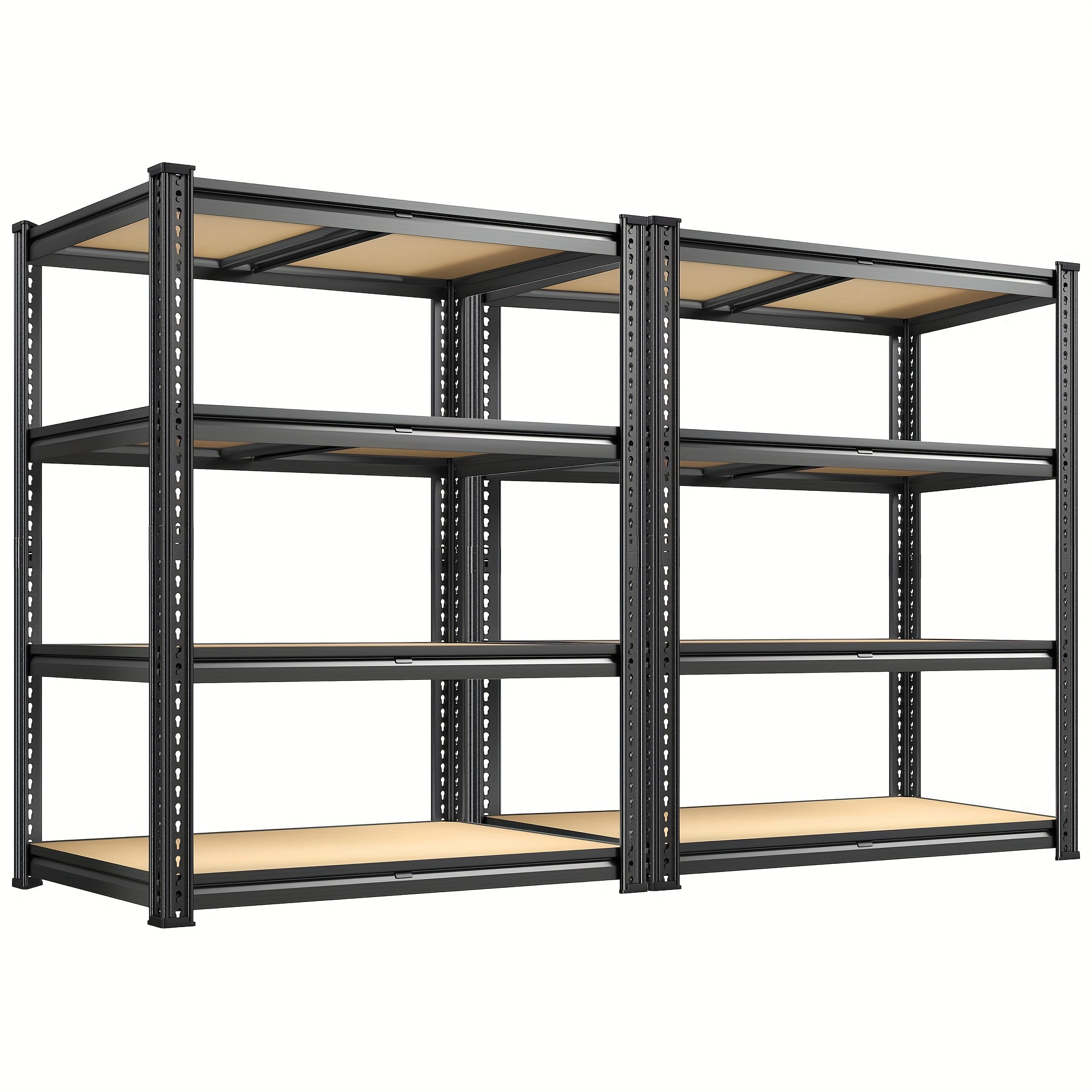 

35.5"w Garage Shelving Storage Shelves Heavy Duty Shelving 1800lbs 4-tier Adjustable Metal Shelves For Storage Rack, Shelving Units And Storage For Pantry Industrial Shelving 60" H (2, 4 Tier)