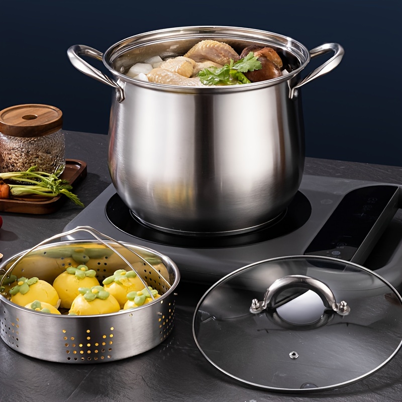 

Stainless Steel - , Easy-clean For All Stovetops, & Soups - Essential Kitchen Cookware, Thicken, , Multifunctional