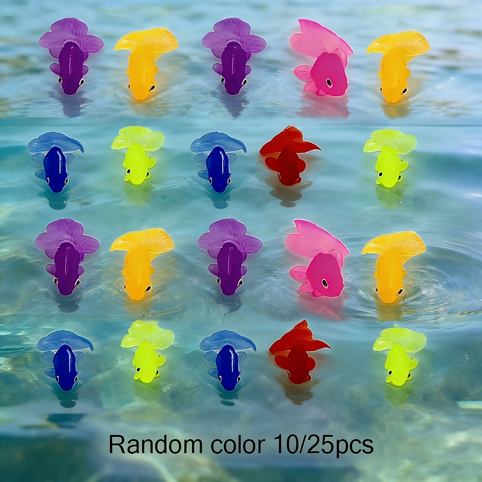 10 25pcs floating plastic random color   suitable for indoor and outdoor water games childrens party supplies with bright colors and comfortable texture colors and designs are random