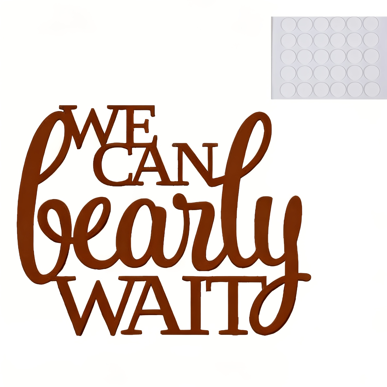 TEMU Bearly Wait Sign For Backdrop, 14inch Felt Brown Bear Themed Baby Shower Banner Party Sign For Boy Girl Baby Shower Gender Reveal Theme 1st