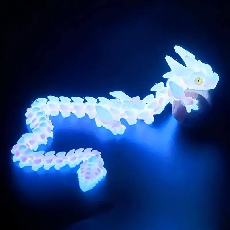 3d printed glow in the dragon statue multi jointed articulated body random colored eyes durable plastic home decor desktop art display unique birthday xmas gift for teens adults 14 Product details 7