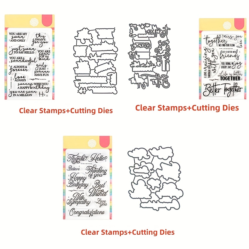 

Tinybee Clear Stamps And Carbon Steel Cutting Dies For Scrapbooking, Diy Photo Album Embossing Paper Card Crafting, 2024 New Arrival