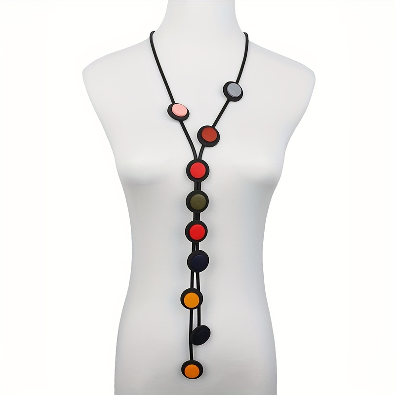 Image of New Y-shaped Long Women's Necklace Bohemian Ethnic Style Jewelry Clothing Accessory Necklace