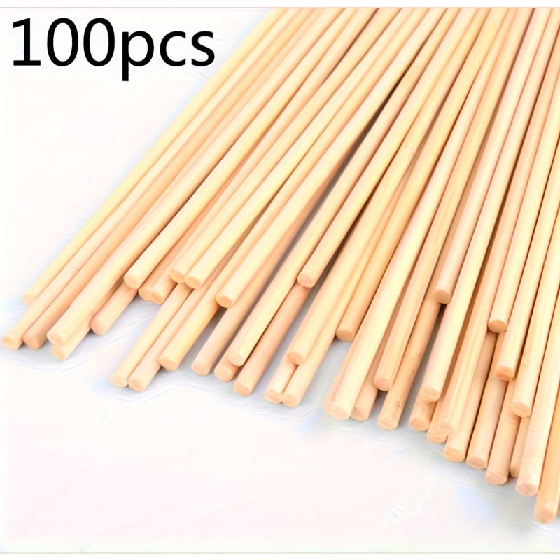 

100pcs Premium Round Wooden Craft Sticks - 3mm X 150mm, Diy Projects, & Model Making