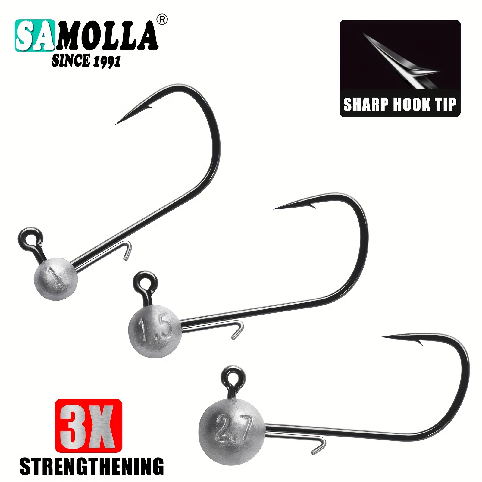 5pcs lead head fishing hooks 0 6 2 5g weedless jig - Temu