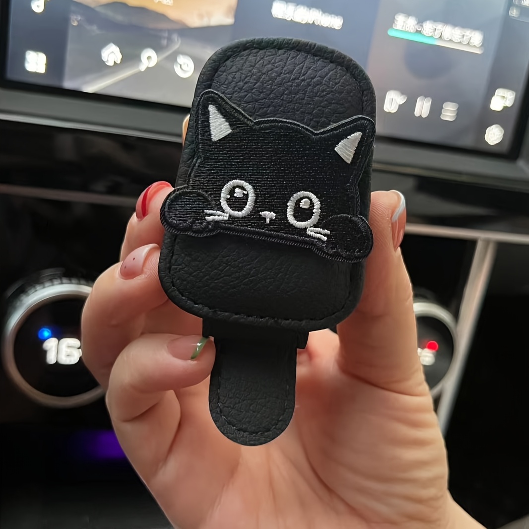 TEMU A Magnetic Stylish Glasses Clip For Car Sun Visors, Featuring A Cute Cat Design. A Multifunctional Ticket Holder