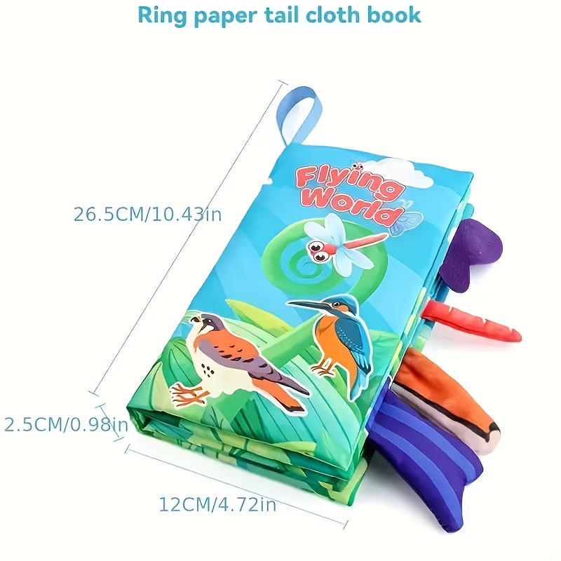 3pc Sensory Preschool Books with Touch Pages Safe Belly Time Toys