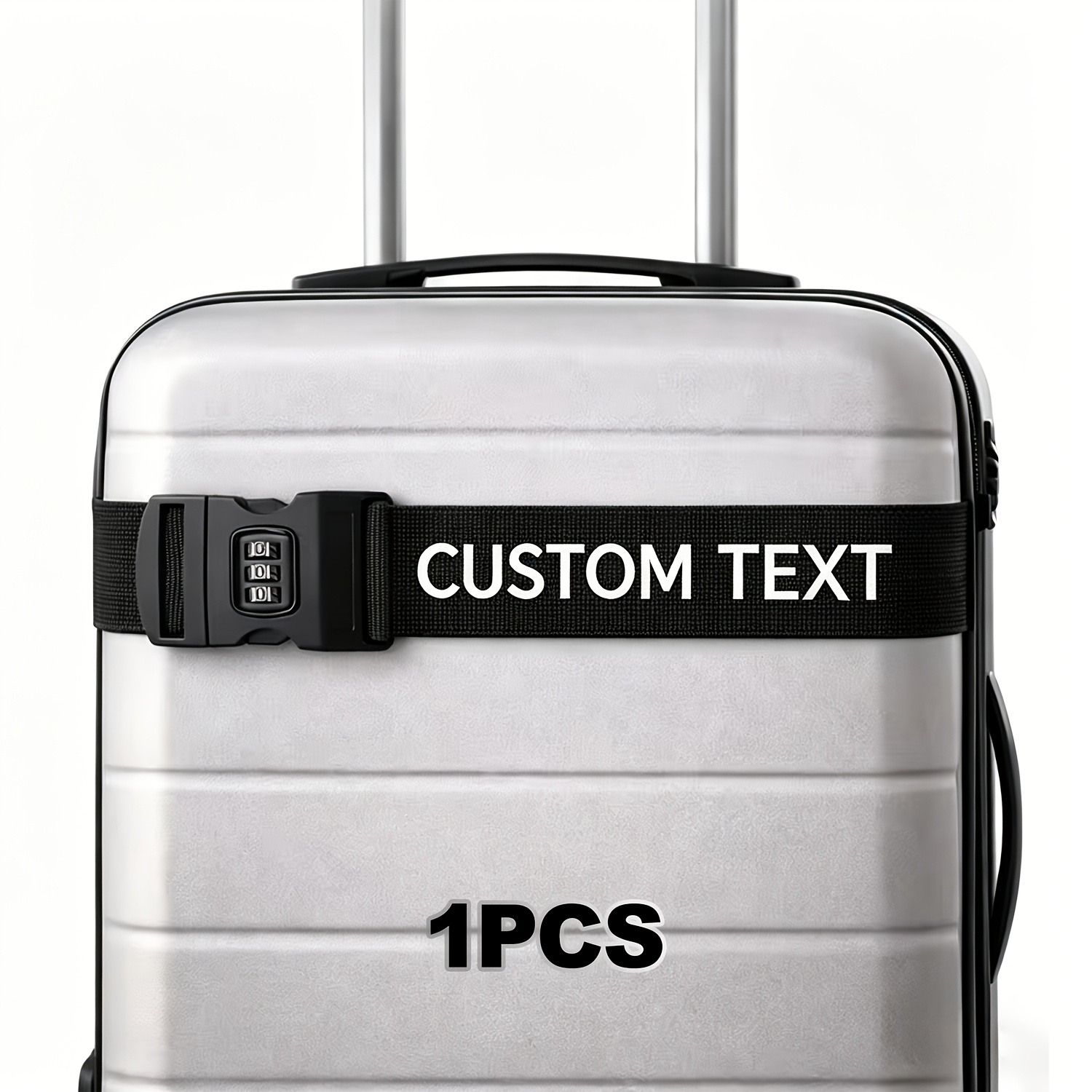 TEMU [customized] 1/2/5/12pcs, Customized Password Luggage Strap, Strap That Printed With Name/text, Luggage And Identification Mark, Connecting