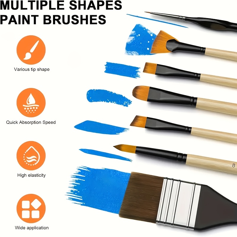 36pcs Professional Paint Brush Set with Palette Knife