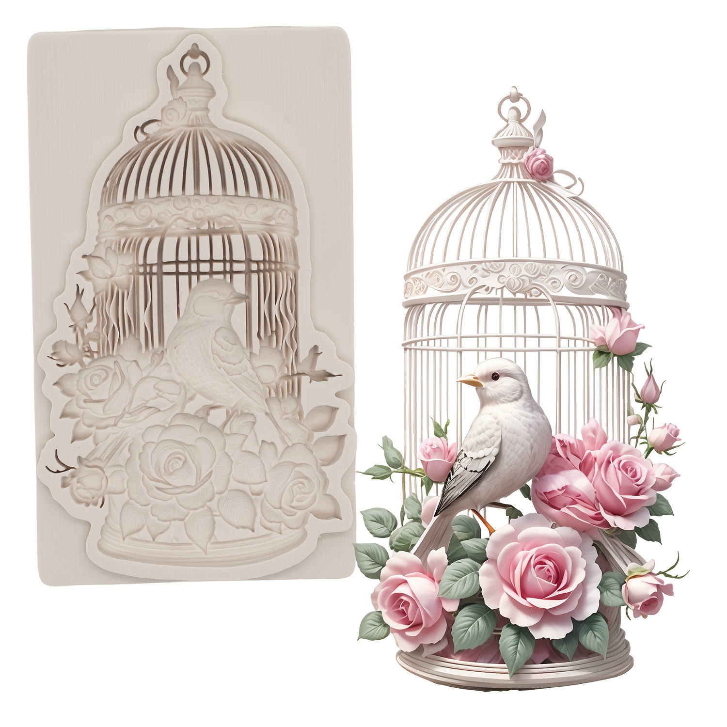 Birdcage Silicone Mold, Resin Molds, Fondant Chocolate Cake Decoration Baking Mold, Resin Art