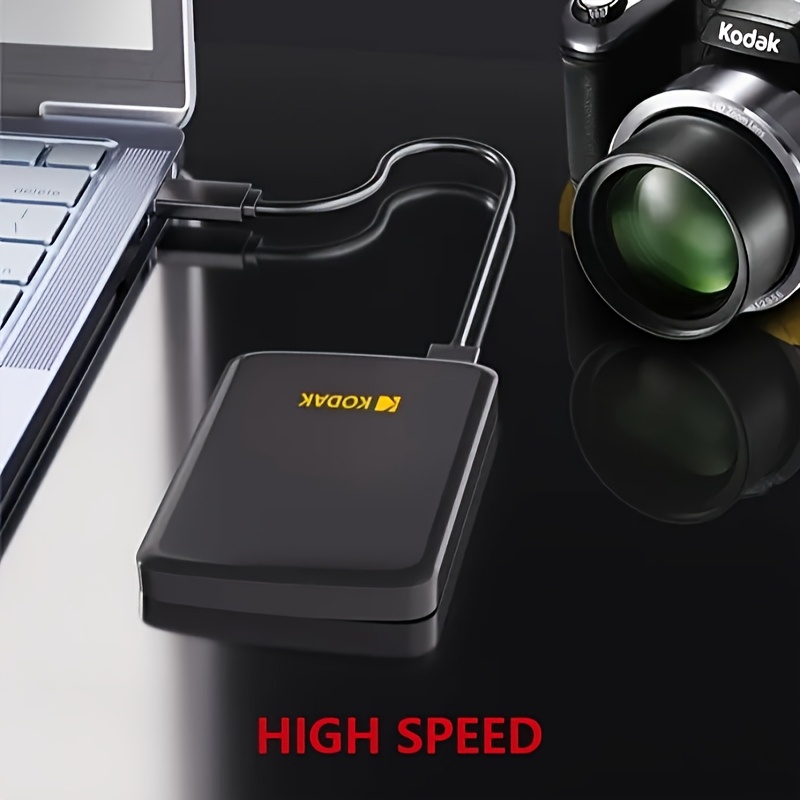 

Kodak Portable External Hard Drive, Featuring Usb 3.0 For Fast Data Transfer, A Sturdy Abs Casing, File System, Led For Safe Storage And Backup, Suitable For Applications.