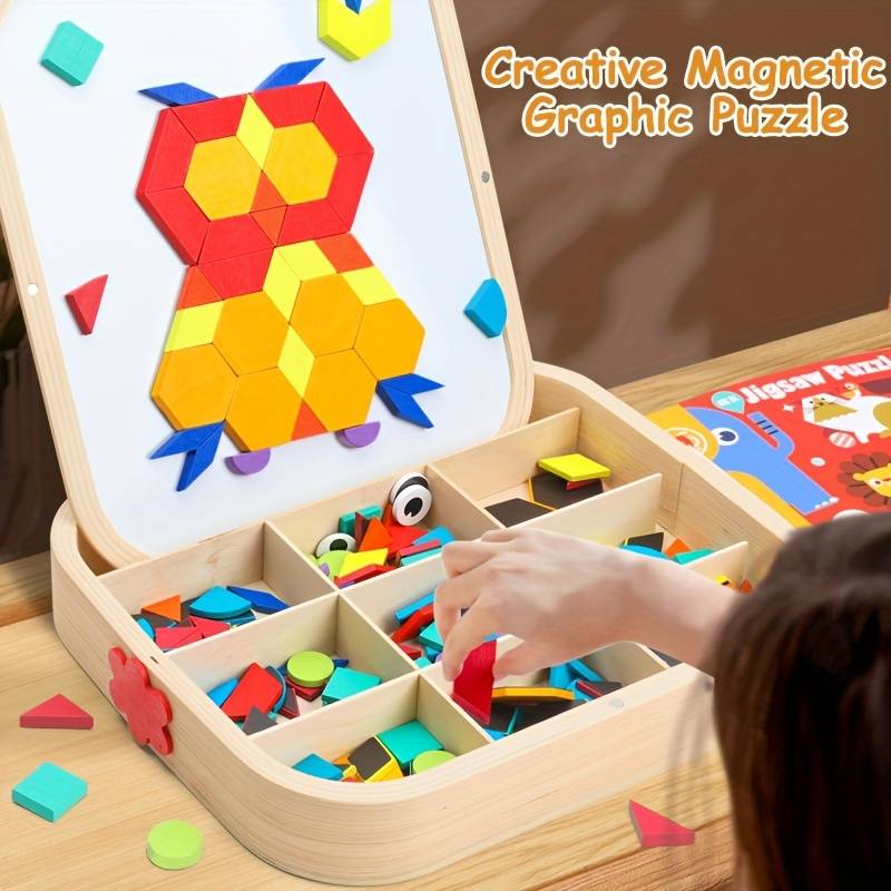 BODYGENIX Wooden Toddler Toys Shape Educational Magnetic Baby Toy For 2-4 Years