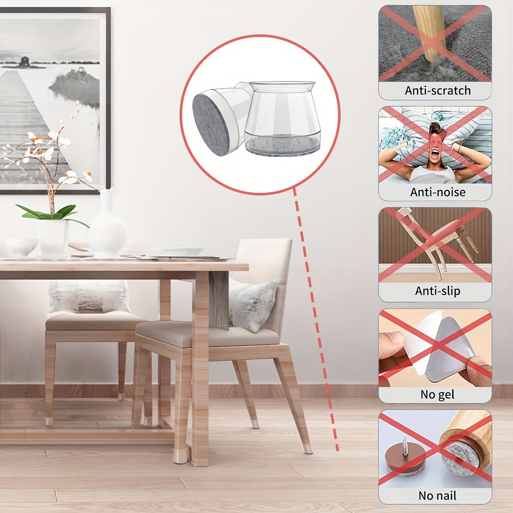 24 pezzi protezioni sedia pavimenti in legno duro Temu Italy