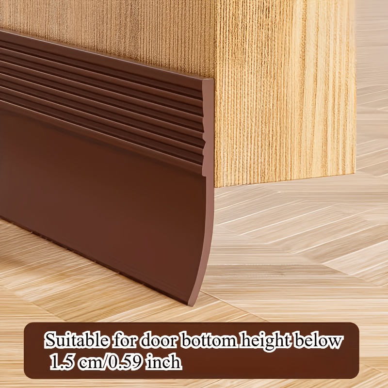 TEMU Self-adhesive Door Bottom Seal Strip Noise Reduction, Windproof, Smoke And Dust-proof Energy-saving , Durable Flexible Material, Door Wind