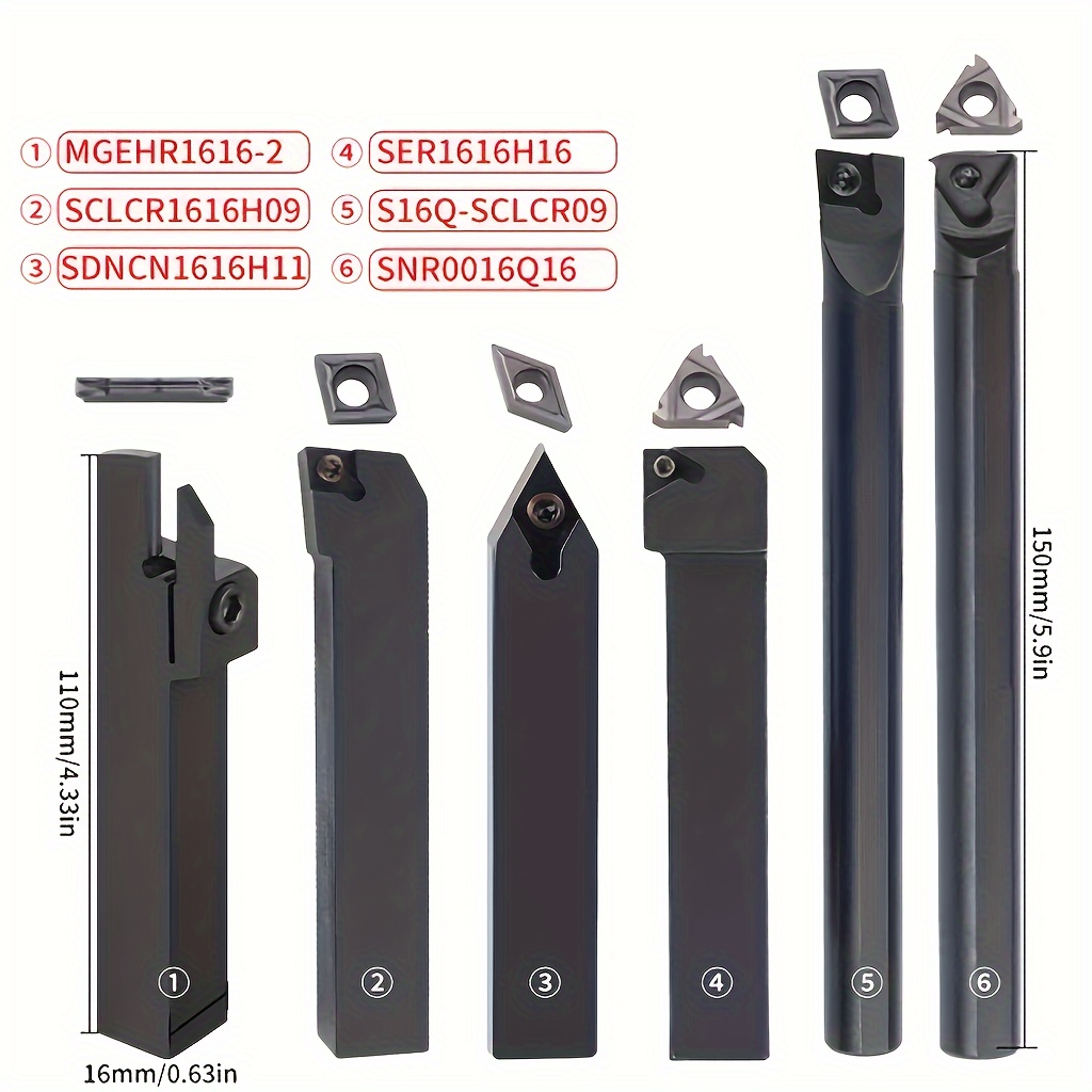 7-Piece 16mm Lathe Turning Tool Holder Set – Boring Bar & CNC Cutting Tools By CK-CNC 1 thumbnail image