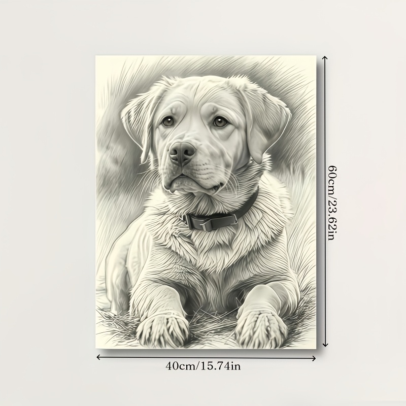 E-shop 2D-Flach, . individuelles Haustier-Skizzenbild im Bleistiftstil, ungerahmte oder gerahmte Leinwandkunst. Laden Sie hoch, um ganz einfach ein