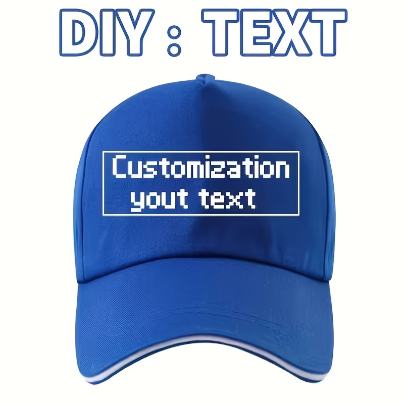 TEMU Custom Baseball - Adjustable Snapback Hat Suitable For , Lightweight Comfortable Unisex Gift With Custom /text/ Printing, Classic For, Casual