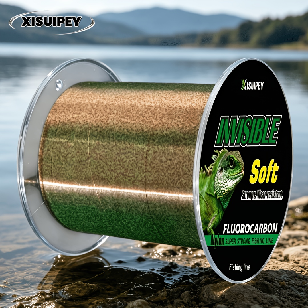 TEMU Línea de pesca moteada de 500M, línea de pesca invisible de nailon, línea de pesca invisible de material de nailon, línea de pesca que de color,