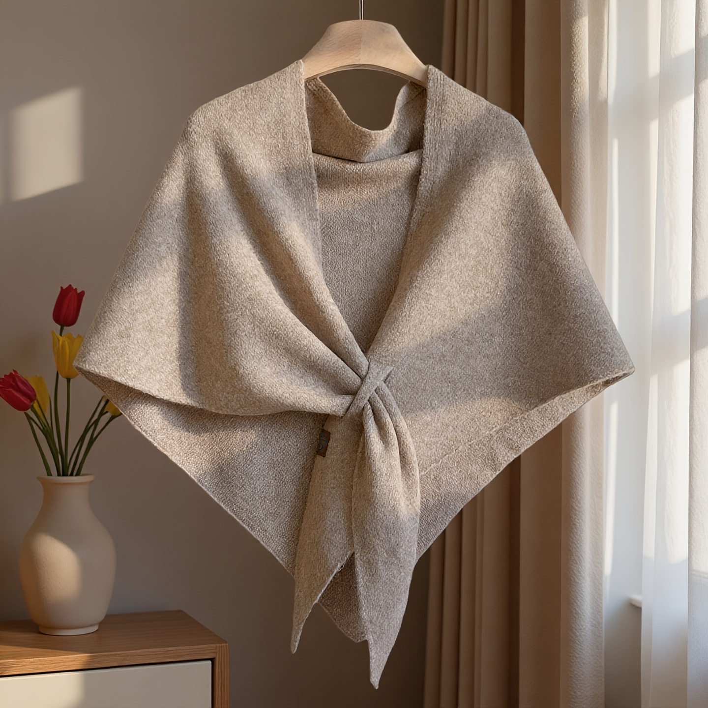 E-shop 1/2 Stück Damen Eleganter Schal - Winter Warm Winddichter Wickel, Weicher Nicht-Dehnbarer Blazer Poncho Geeignet für Kleider, Mäntel & Partys,