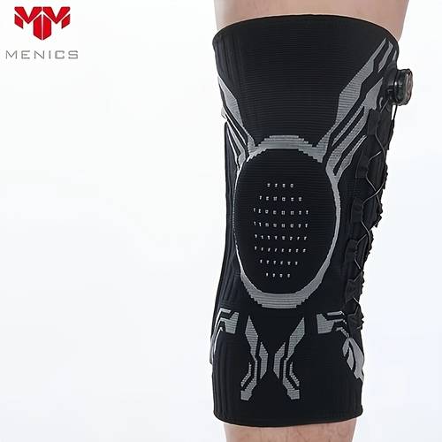 1pc Adjustable Dial Knitted Knee Sleeve, Breathable Elastic Compression Knee Support for Daily Wear