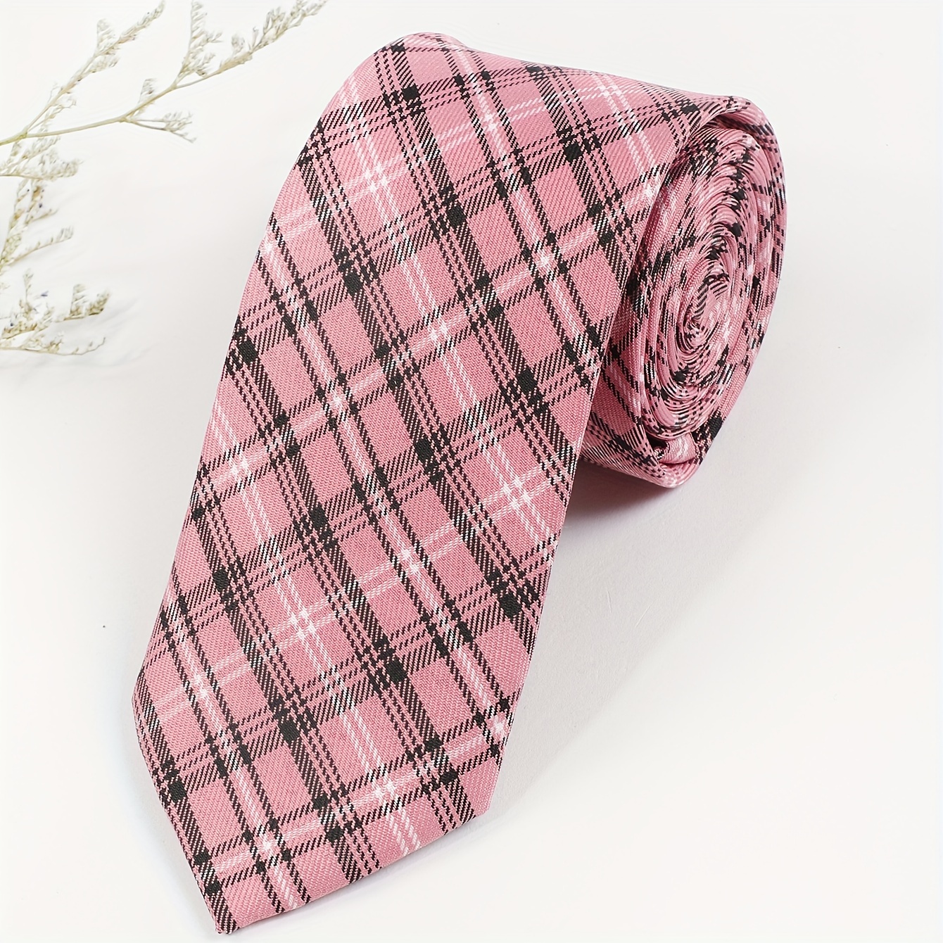 Image of 1pc Men' & Women' Necktie - & Color Striped Collar Tie For Blouses, Uniforms, Casual & Semi-formal Wear - Unisex Academy Style Accessory For Daily Outfits & -casual Outfits