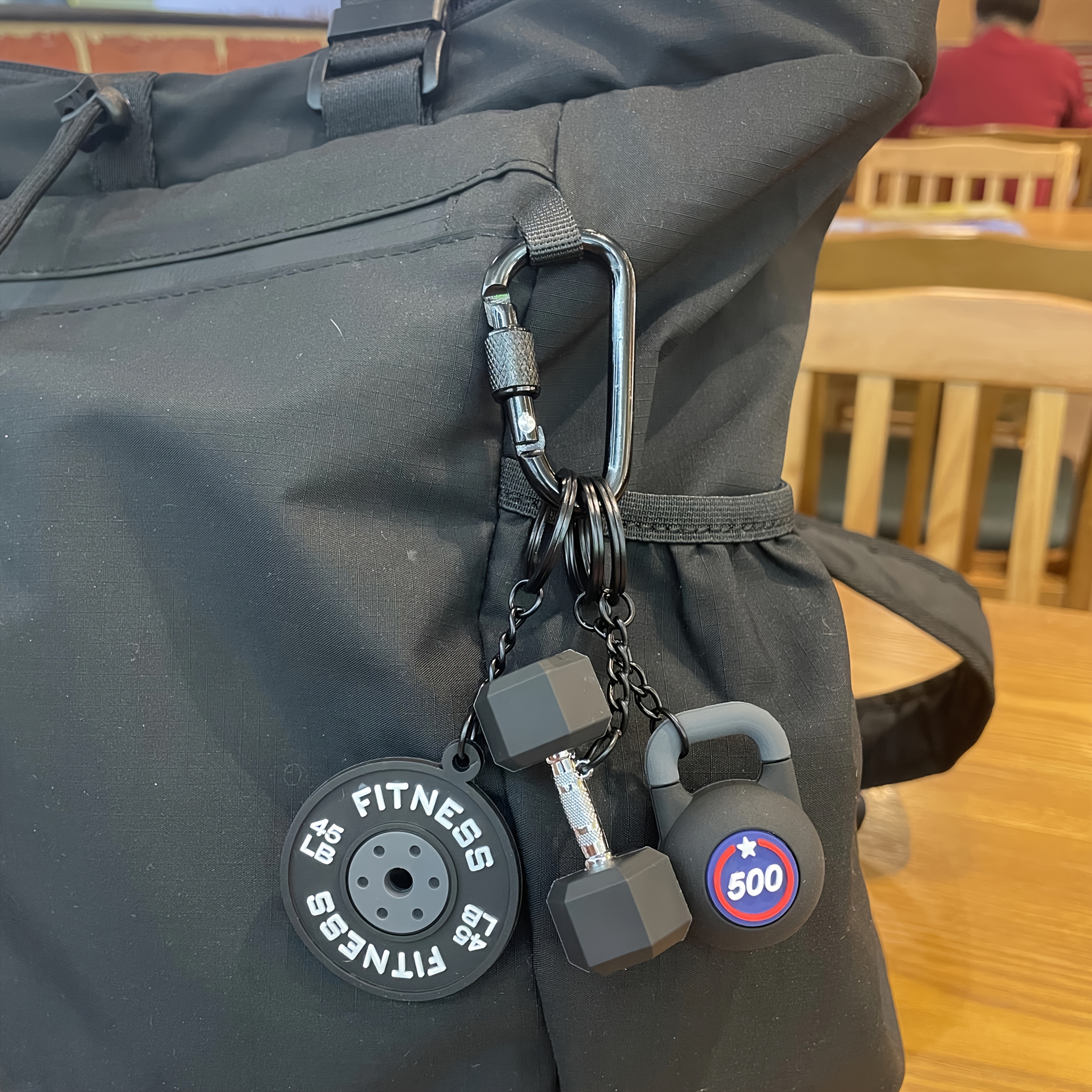 TEMU Sportstil tre-delad set: Mini dumbbell, vattenflaska och kettlebell combo för fitnessentusiaster