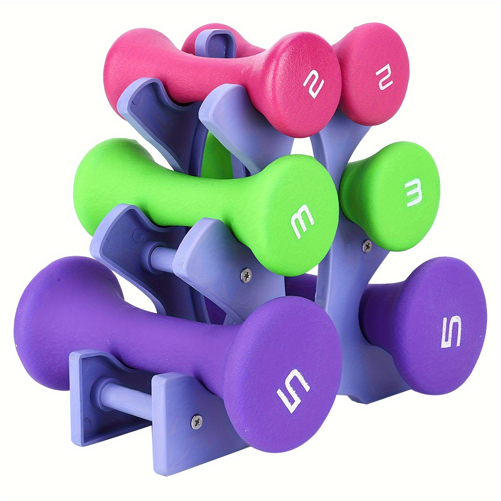 6pcs fitness weights dumbbells with 1pc   suitable for bodybuilding fitness exercise strength training details 0