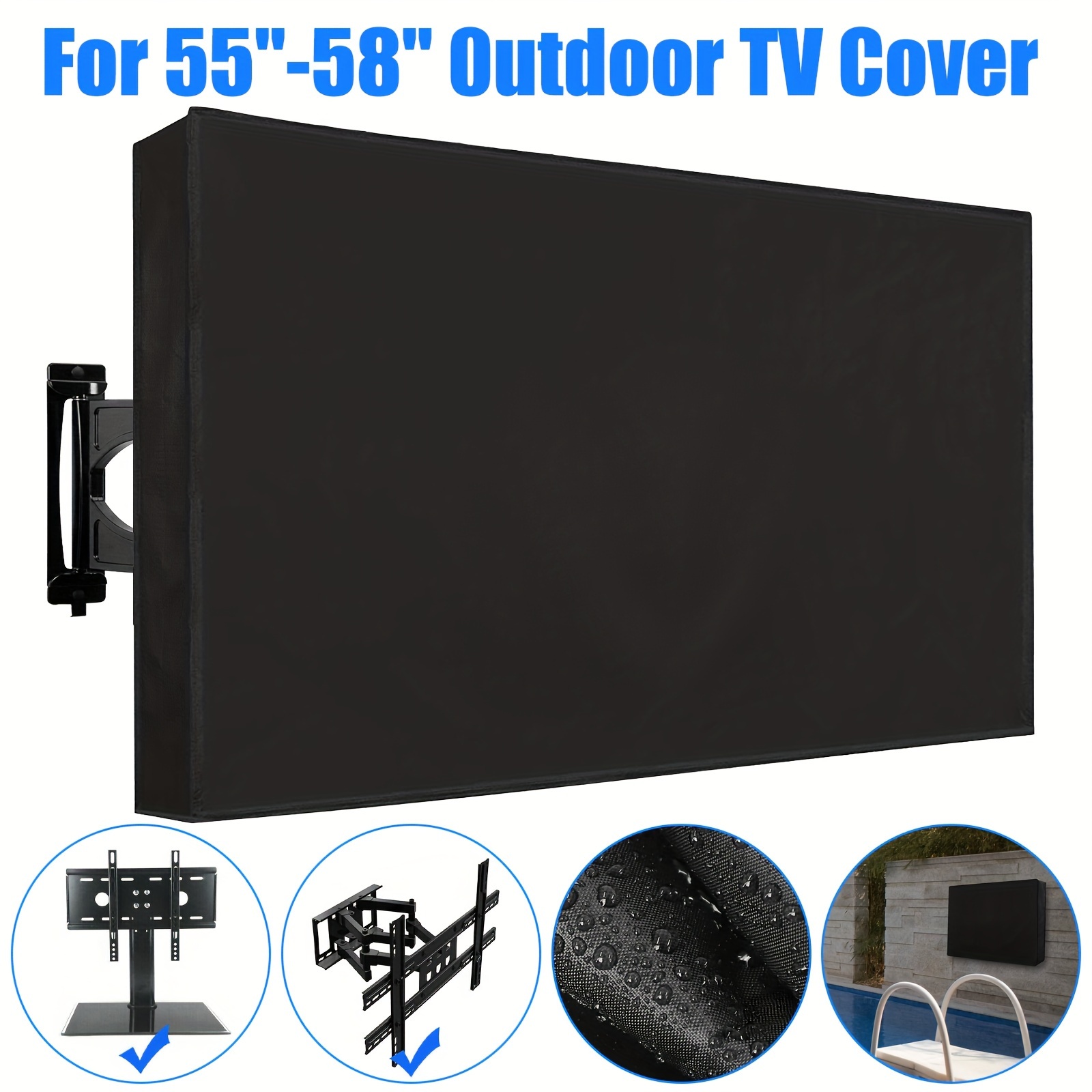 

Outdoor Tv Cover, Waterproof Television Protective Cover, Patio Furniture Cover, Universal Tv Dustproof Cover Fits 55-58