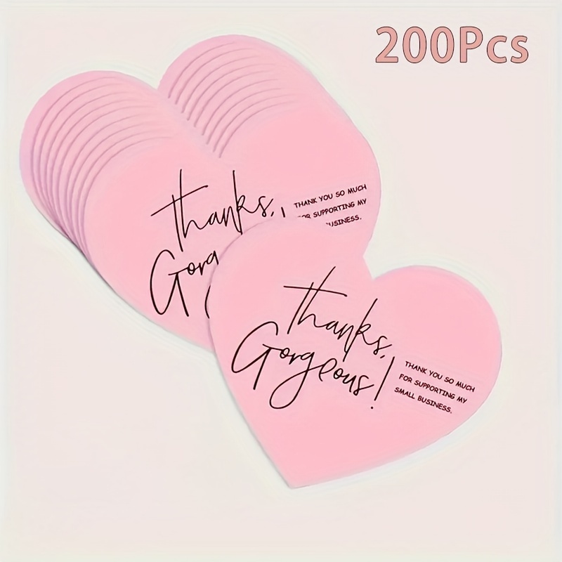 

200pcs Elegant 'thank You For Supporting My Small Business' Cards - Ideal For Weddings, Valentine's, - Artistic & Craft Supplies, Gift Wrapping, Event Favors