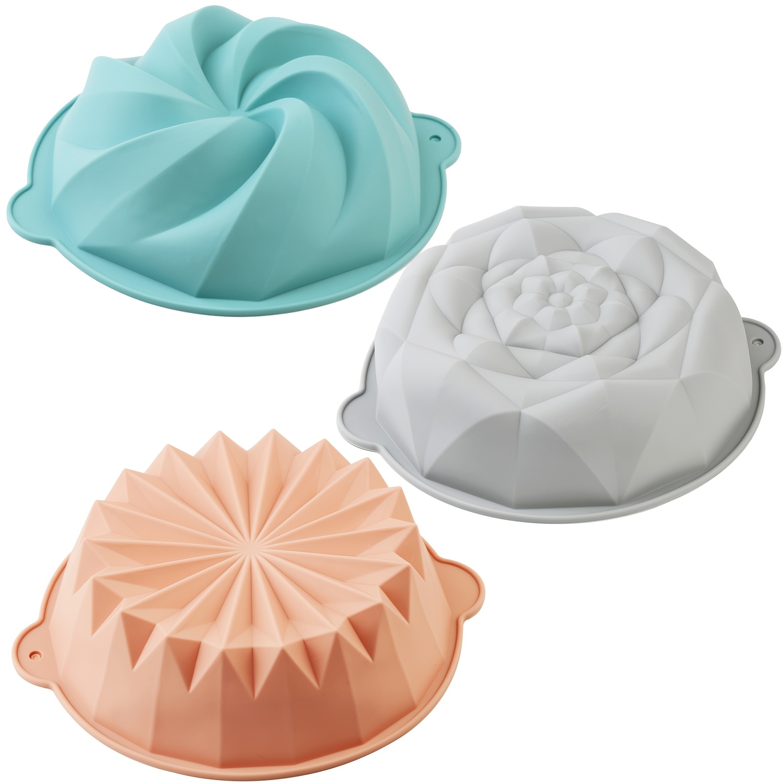 3pcs Round Silicone Cake Molds, Silicone Cake Molds For Cakes, Cheese Cakes, , Brownie Pie