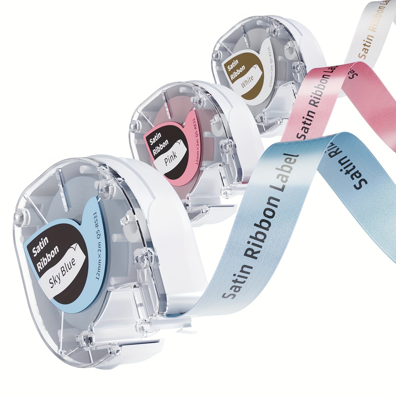 Image of Compatible For Lt-100h & P12/p12-pro/lt12 Label Printer Ribbon - 3- Tape, P12 Printer Ribbon For Gifts, Weddings, Crafts, Compatible For Label Maker (no Ink)