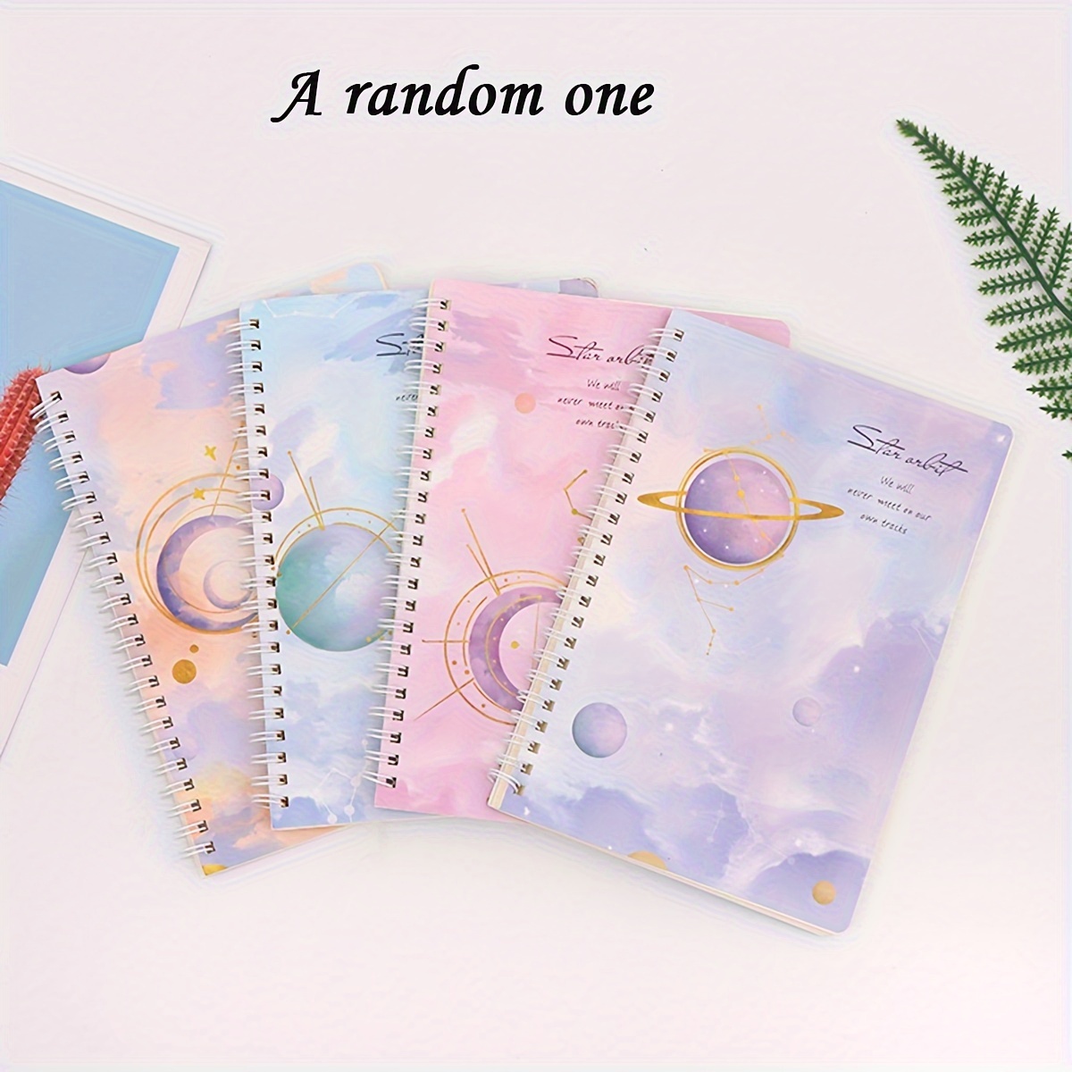 

1pc A5 Simple Coil Notebook Fresh Notepad Creative Ins Diary 60sheets/book Random Pattern