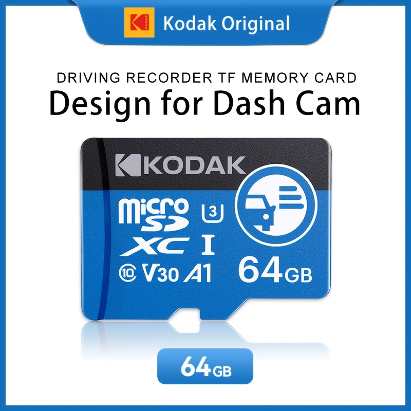 TEMU Kodak Micro Sd Card For Dash Cam Fat32 Memory Card 32gb 64gb 128gb 256gb / 4k & Loop Recording Memory Card Cards Surveillance System - Memory