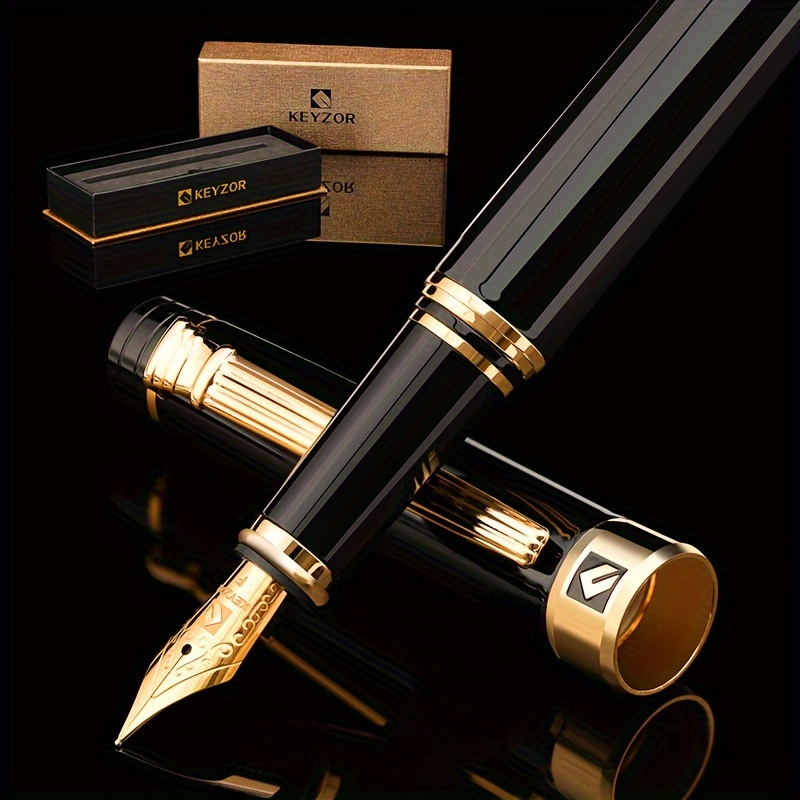 

Luxury Fountain Pen Fine Nib For Writing, Refillable Ink Converter, Trim Pens Gift Set For Men &women, Professional, Business, Office