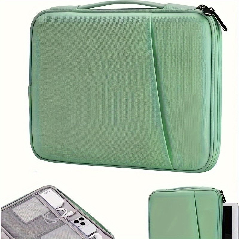 

9-11" Tablet Sleeve Carrying Case For Air 5/4 10.9, 10th Generation 2022, 2021-2019, Pro 11 2022-2018, Galaxy Tab S9/s8/a8/a7 2023, Protective Bag With Pockets, Green