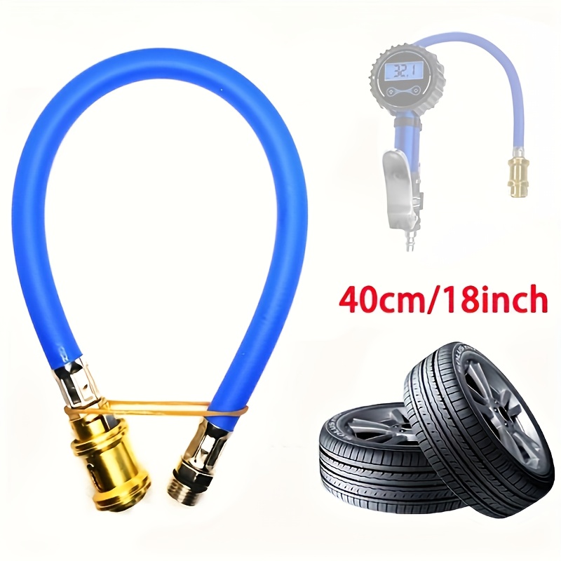LEXIN Adaptador Manguera Inflado Neumáticos 40cm Para Compresor P5: Válvulas Presta/Schrader (Alta Presión 300PSI)