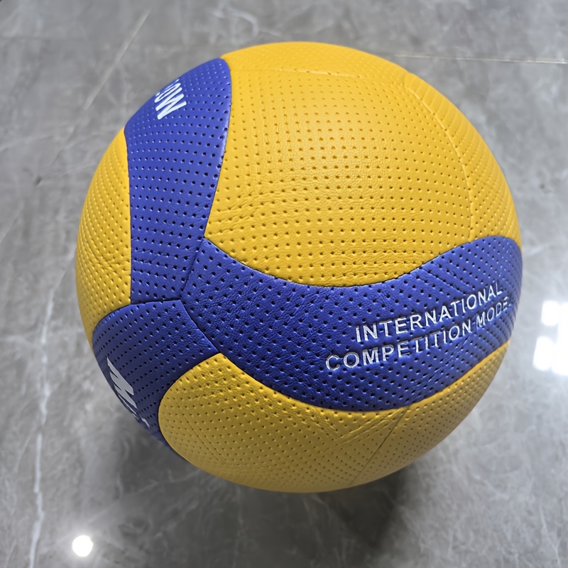 1pc size 5 volleyball durable pu material blue 200w texture indoor competition training volleyball vibrant design durable pu volleyball volleyball training equipment details 3
