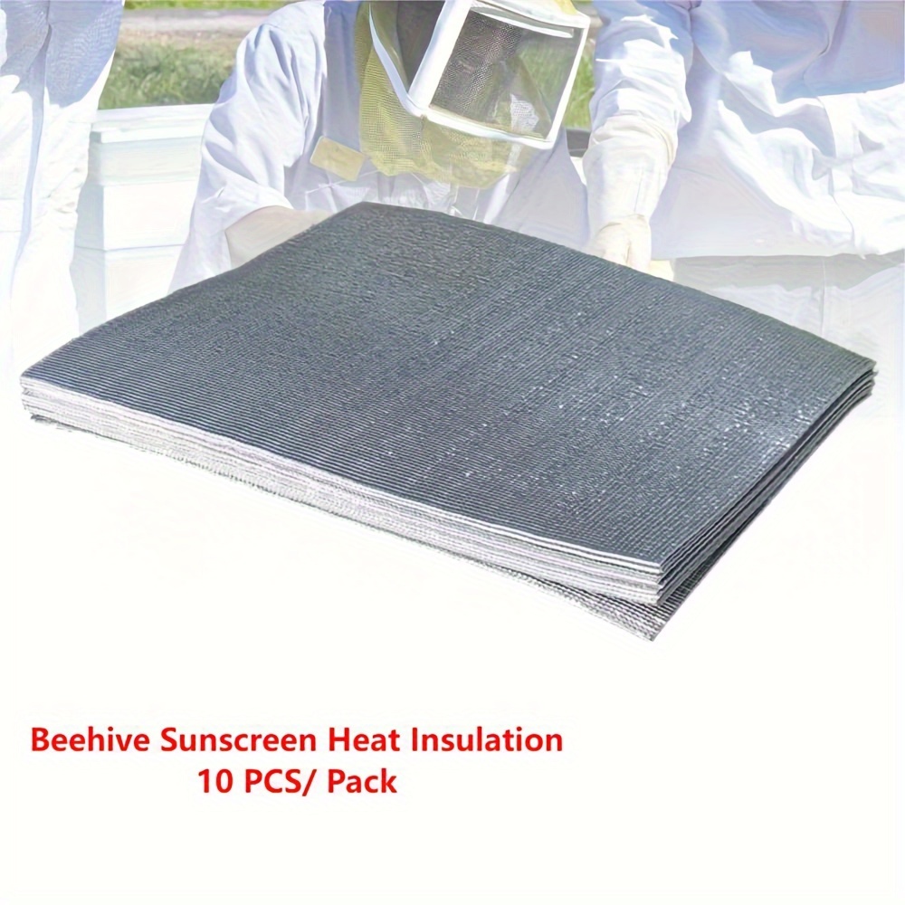 

10pcs Beehive Insulation Wraps 23.6"x19.6" - Waterproof & Sun-protective Shading Film, Reflective Beekeeping Supplies