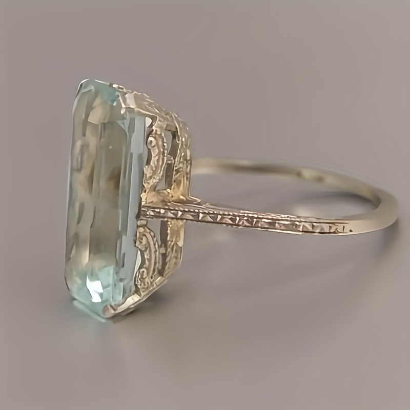 TEMU This Vintage Carved Hollow Ring Is The For Women' Wear And Is An Elegant French Banquet Jewelry Accessory. A Halloween And Christmas Gift
