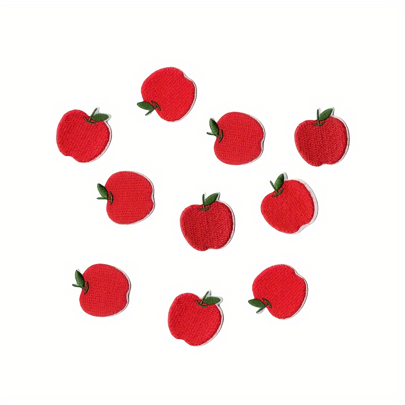 TEMU 10pcs Red Cartoon Embroidered Cloth Paste Cute T-shirt Decoration Paste Clothes Hole Repair Patch Paste