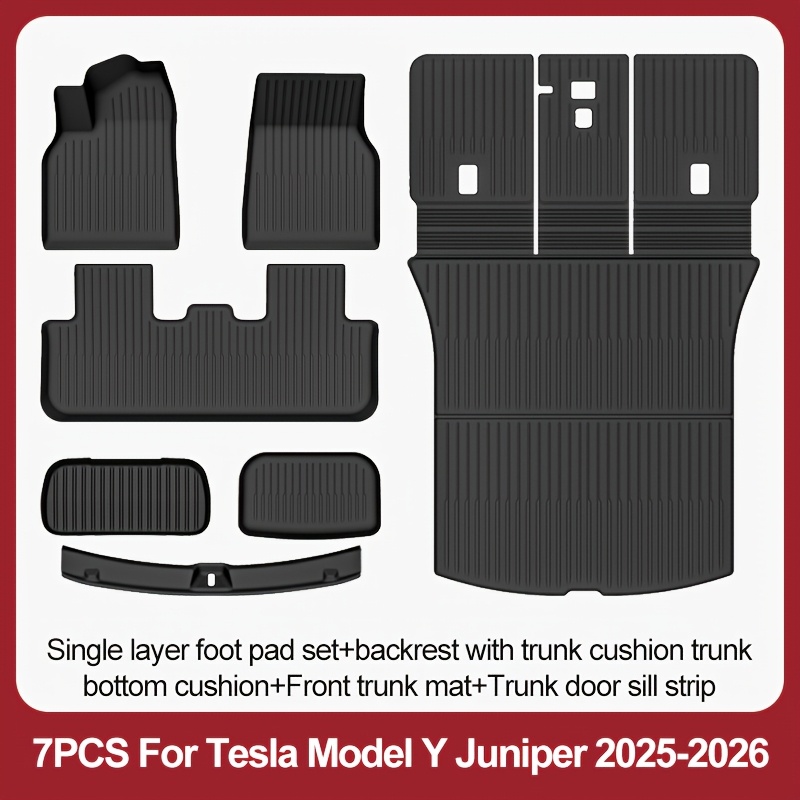 Tpe Material Single-layer Floor Mats 11pcs Set, Suitable For 2025-2026 For For 5-seater Left-hand Drive, Non-slip, Wear-resistant, , Universal, Easy-to-clean Stylish Mats, Car Floor Mats